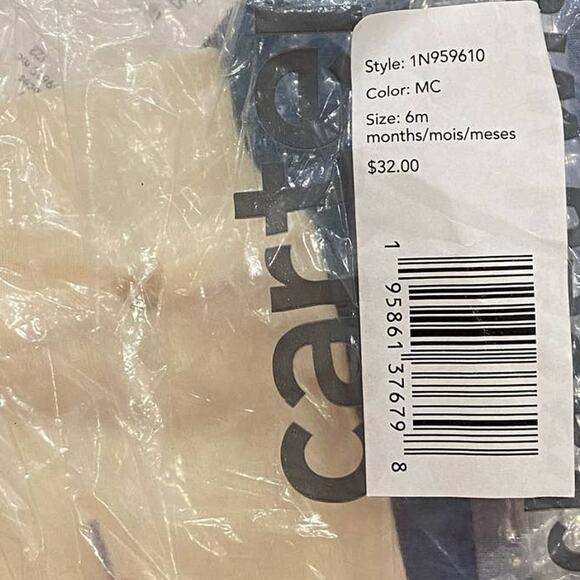 CARTER'S Baby Boys Striped Sleeveless Vest, Bodysuit and Pant, 3-Piece Set 6Mo - Picture 5 of 6